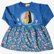 Vintage 90s Disney Pocahontas Youth Girls Kids Dress Long Sleeve Size 4