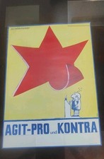 Original 1974 East German DDR Poster AGIT-PRO und KONTRA Academixer Friedel