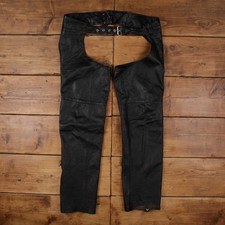 Vintage XElement Leather Pants Trousers 42x32 Adjustable Biker Chaps 36 Unisex