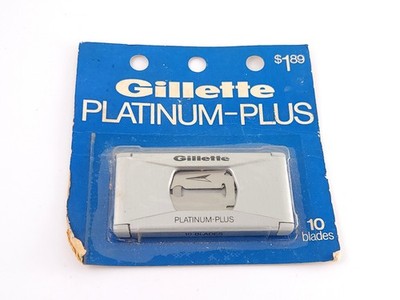 Gillette Platinum-Plus NOS Vintage Double Edge Razor Blades 10pcs