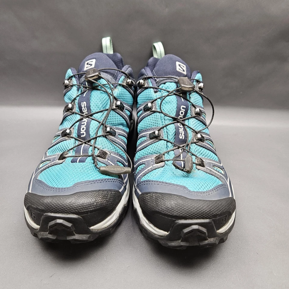 Salomon X Ultra GTX Hiking Shoes Womens 8.5 Green Blue Waterproof Trail Running - Image 3 of 4
