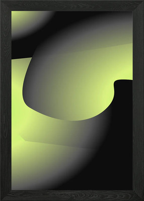 Abstract Green and Black Gradient Framed Wall Art Poster Canvas Print Picture