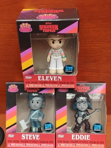 Funko Minis Stranger Things - Eddie, Steve, Eleven. Exclusive Limited Chase Figs