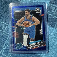 2023-24 Panini Optic - Rated Rookie Vasilije Micic #208 Blue Velocity Prizm (RC)