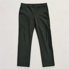 Quince Ultra Stretch Ponte Pants Womens M Petite Olive Straight Leg Work