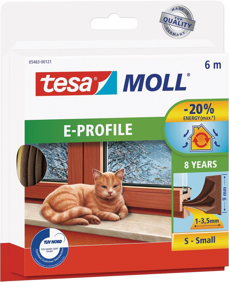 tesa tesamoll® E-Profil Fenster-Dichtungsband brau NUOVO