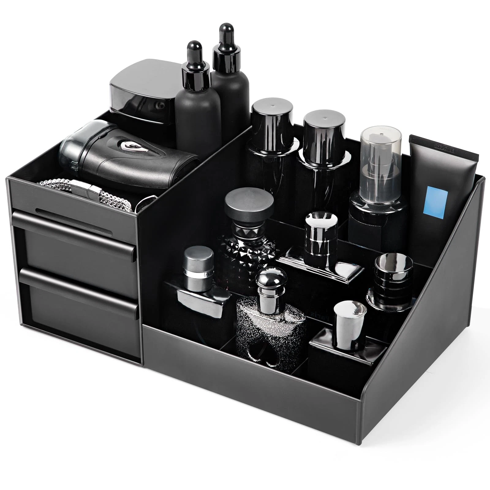 Mens Cologne Organizer - Perfume Stand Dresser Storage Essentials
