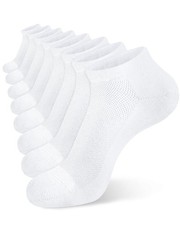 Jane Stone Men's Ankle Socks - 8 Pack Cotton Low Cut Non Slip No Show Socks S...
