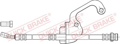 Vorderachse links QUICK BRAKE 50.838X Bremsschlauch für HYUNDAI