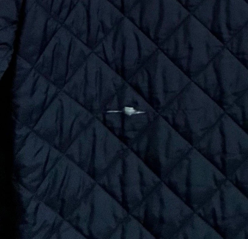 Barbour Liddesdale Quilted Jacket Men's XL Navy Corduroy Collar Snap Front - product detail image 3