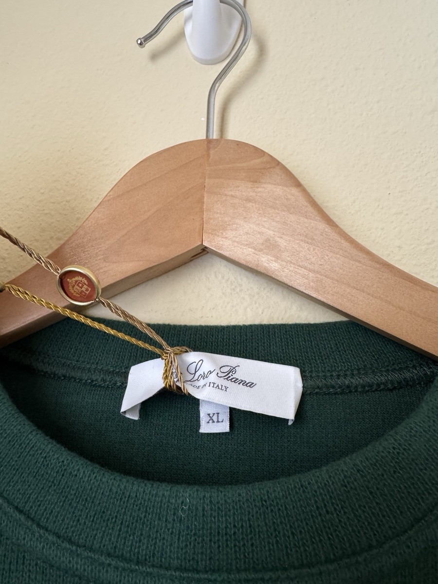 Loro Piana グリーントップス Loro Piana - Pale Leaf Green Cotton Crewneck Sweater