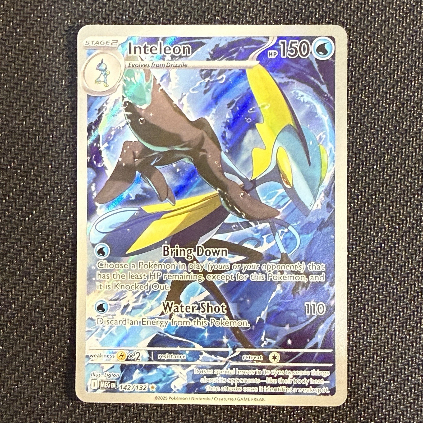 Inteleon 142/132 Illustration Rare – Mega Evolution Pokémon Card NM