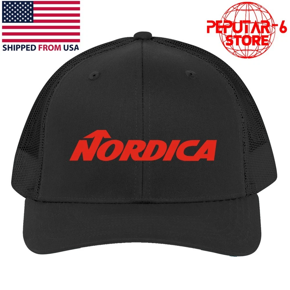 Nordica Ski Boots Black Adjustable Trucker Hat Cap Adult Size