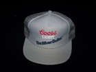 Coors Light Beer Vintage Snapback 1980s hat mesh back Silver Bullet truckers cap