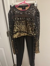 Tenth House Black and Gold Costume Top Size LA Pant Size MA