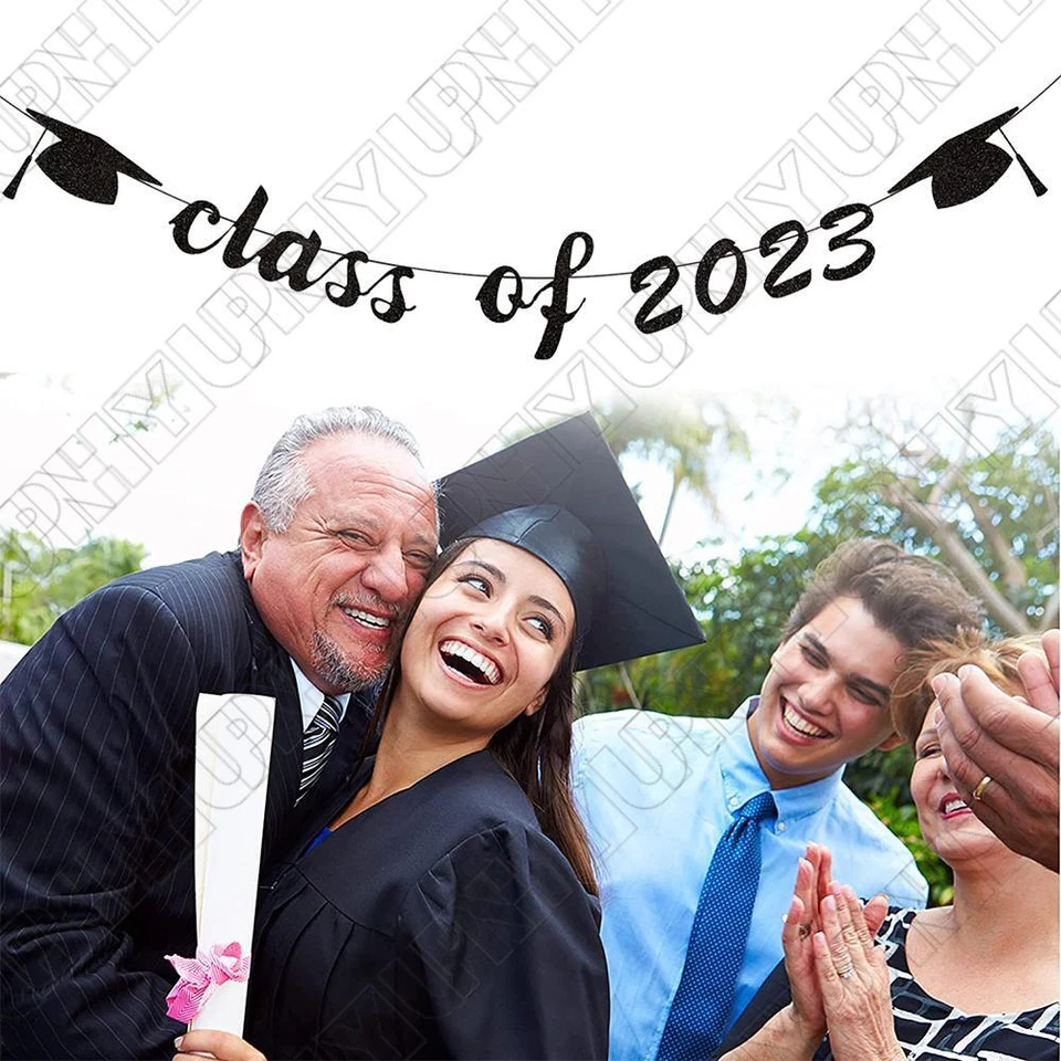 Juego de 4 pancartas temáticas de graduación de cartón para decoraciones de ceremonias de graduación Foto 4 de 4