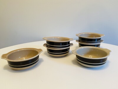 Vintage Arabia Finland, Ruija, Lugged Bowls, Set of 6, Designed by Ulla Procope