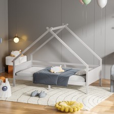 Pine Wood Kids Tree House Bed Frame Sleeping Children Toddler Single Bedstead