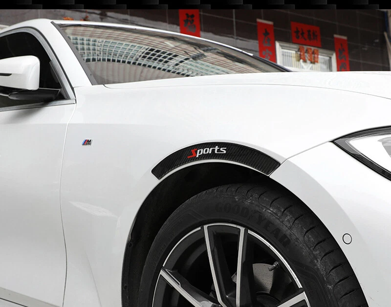 4x Guardabarros Cubierta de Borde de Arco de Ceja de Rueda de Fibra de Carbono para Guardabarros de Coche Foto 3 de 4