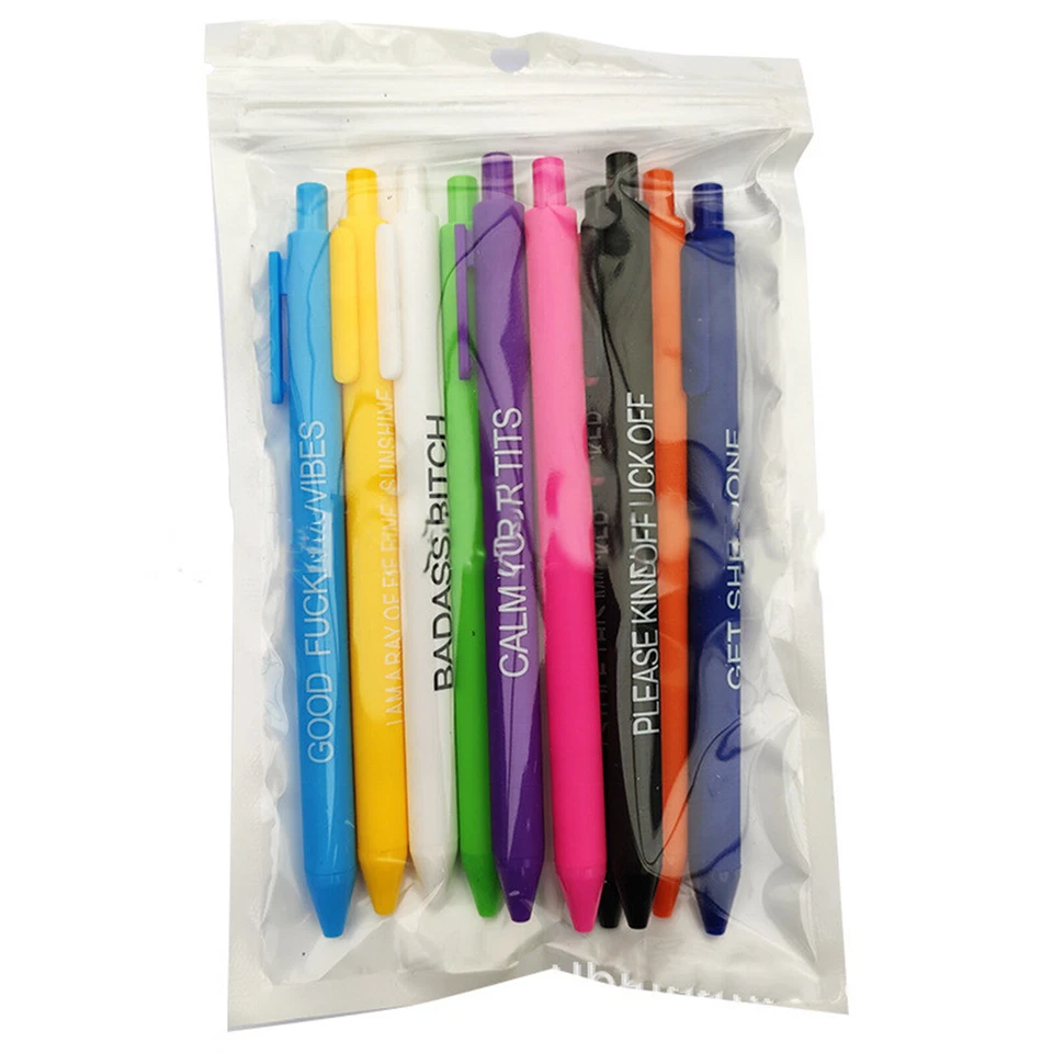 11Pcs Funny Pens Swear Word Pen Set Black Ink Writing Pen Funny Office Diary New - image 4 of 4