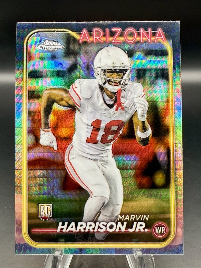 2024 Topps Chrome Football - Marvin Harrison Jr. Prism Refractor (RC) #204