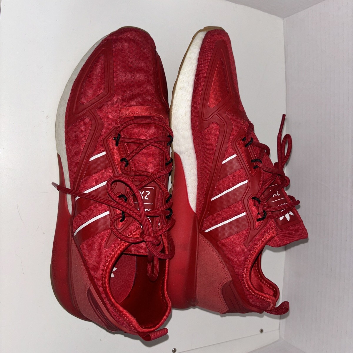 Ultra Adidas ZX 2K Boost Men's Shoes Scarlet-Cloud White