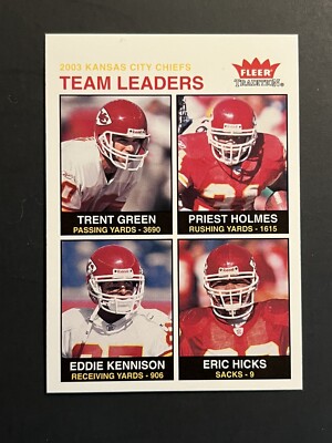 2003 Fleer Tradition Football Card #254 Green/Holmes/Kennison/Hicks