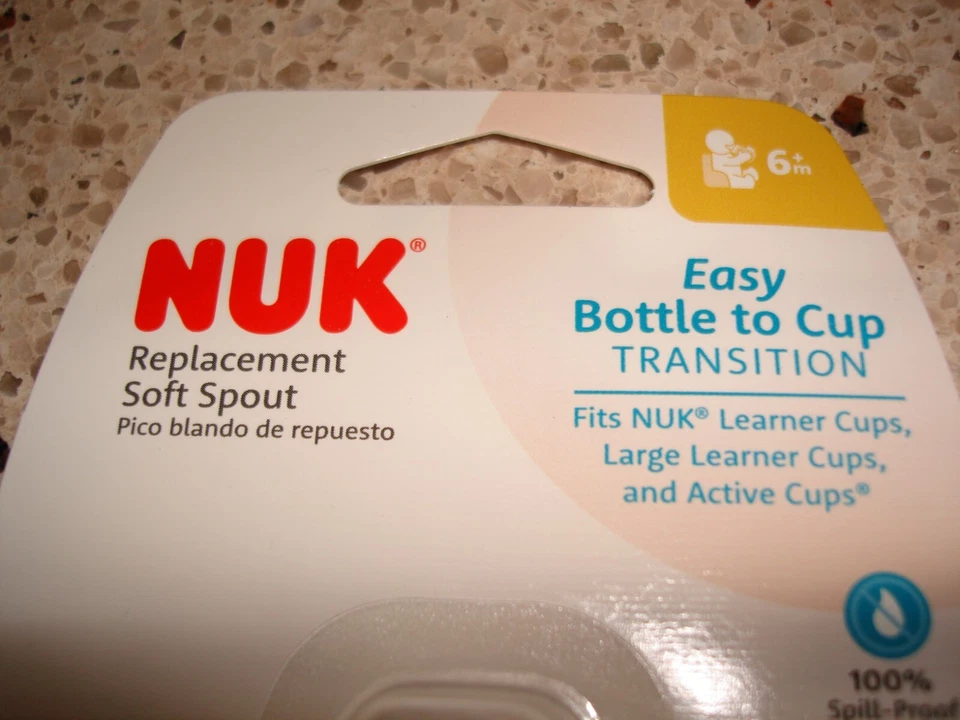 4 CAÑOS DE REPUESTO DE SILICONA SUAVE NUK CAÑO SE ADAPTA ACTIVO, TAZA DE APRENDIZAJE ¡LIBRE DE BPA! Foto 3 de 4