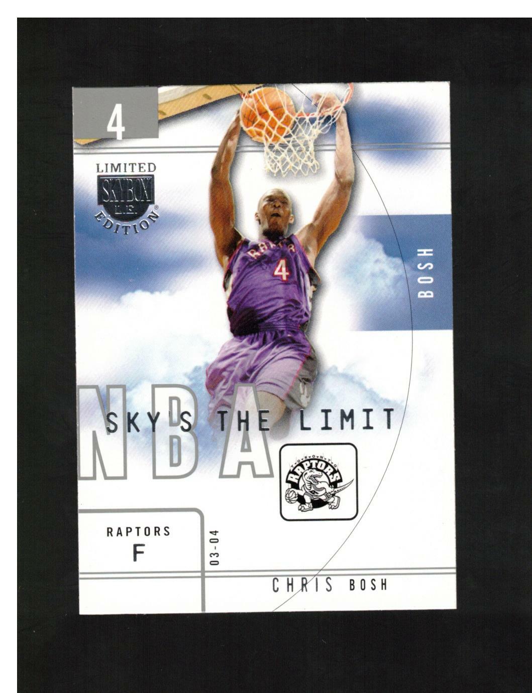 2003-04 SKYBOX LE CHRIS BOSH #19SL ROOKIE SKY'S THE LIMIT INSERT HOFER