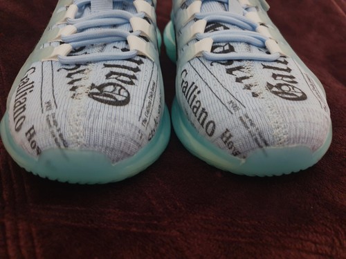 John Galliano Neon Blue Gazette Design Sneakers Size EUR39/UK6 - Picture 4 of 9