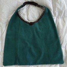 Turquoise Suede Boho Oversized Hobo Bag By Gianni Notaro