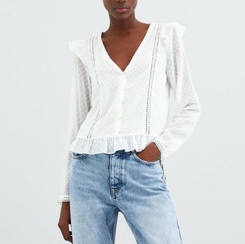 camicia bianca donna zara