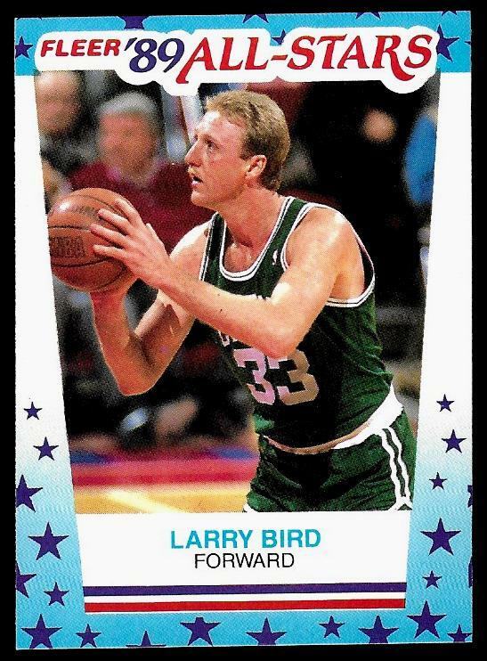 1989 Fleer Basketball Sticker #10 Larry Bird HOF