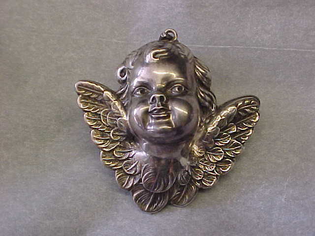 Three Dimensional Angel Wings Charm Antiqued Sterling Silver Three Dimensional Angel Wings Charm Antiqued Sterling Silver