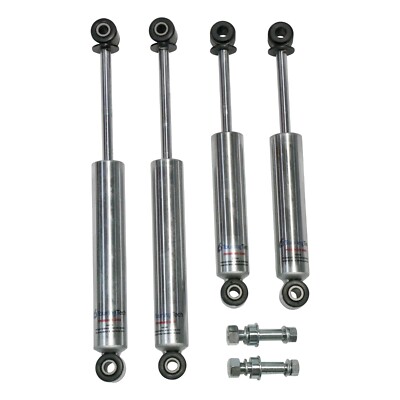 Touring Tech Set of 4 Chrome Performance Shocks for Lowered 63-86 Chevy C10