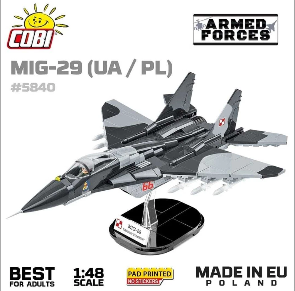 MIG 29 brick plane model - COBI 5840 - 590 bricks - Image 4 of 4