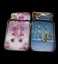 Disney Princess & Frozen pierced earring sets, Includes tin storage case