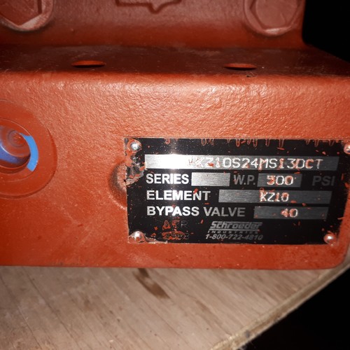 SCHROEDER KF51KZ10S24MS13DCT MICRON RETURN LINE FILTER 500 PSI - Picture 2 of 4