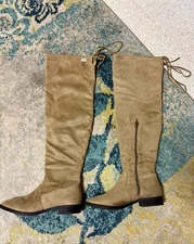 Women's Faux Suede Brown Long Boots! size 8. New without box!