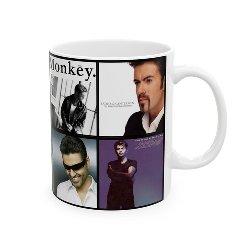 George Michael Ceramic Mug 11oz, Music Fan Gift, Coffee Cup, Classic Music - Picture 3 of 9