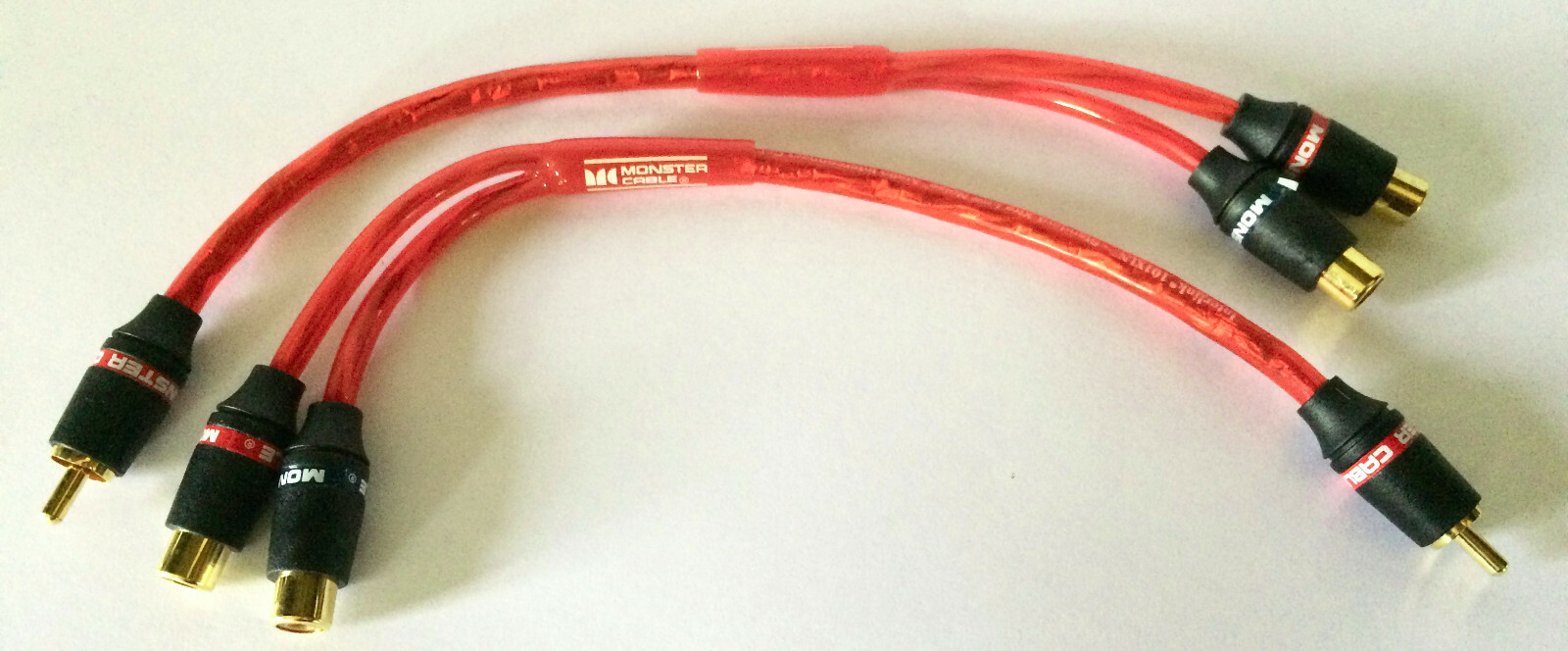 🎁 Monster Cable Car Audio Interlink 101XLN Y Adapter 1M to 2F RCA 10" 2