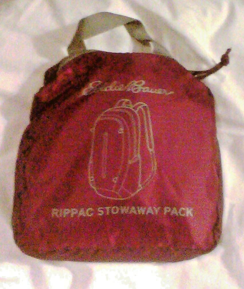Eddie Bauer Rippac Stowaway Packable Pack / Day Pack Claret New