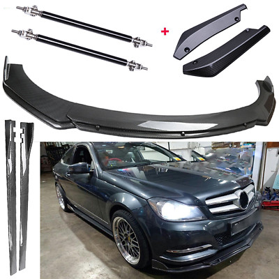 Carbon Fiber Front Bumper Rear Splitter Spoiler Side Skirt For Bens Body Kits