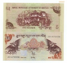 BUTHAN 5 NGULTRUM 2006 PICK 28 UNC