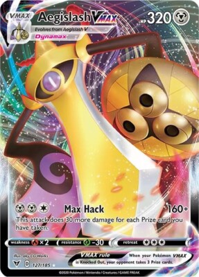 Pokémon TCG Aegislash VMAX 127/185 Vivid Voltage Holo Ultra Rare NM