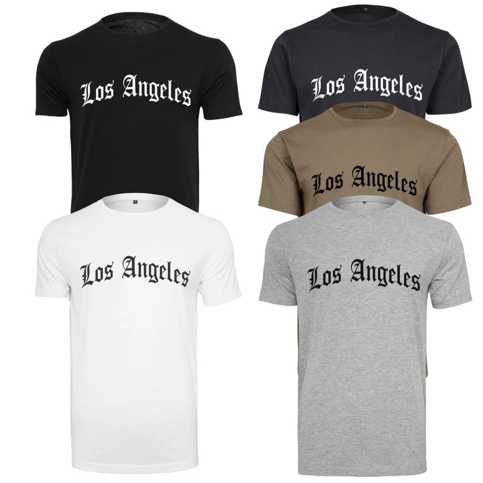 Mister Tee Los Angeles Wording Tee Haut Shirt T-Shirt Ville L.A Basic Amérique - Photo 1/1