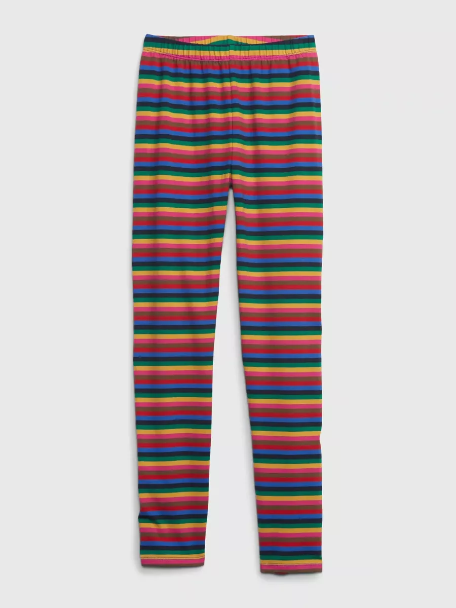 NWT Kids Gap Girls leggings pants rainbow striped XXL 14-16