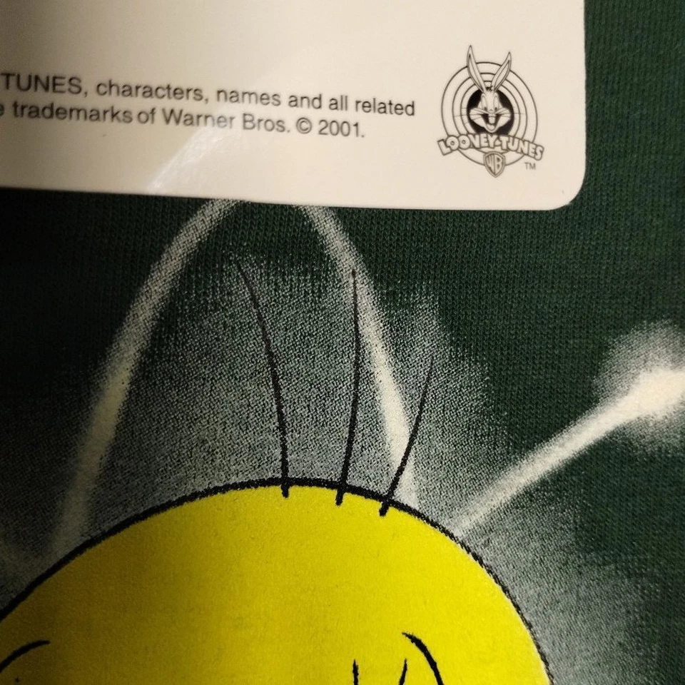 NUEVO CON ETIQUETAS Sudadera Vintage 2001 Tweety Bird Looney Tunes Cuello Redondo Niños Jóvenes XL Foto 4 de 4