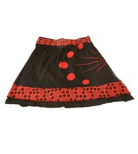 Mini jupe cutwork hippie goa rock boho jupe de danse de l'art et de la magie