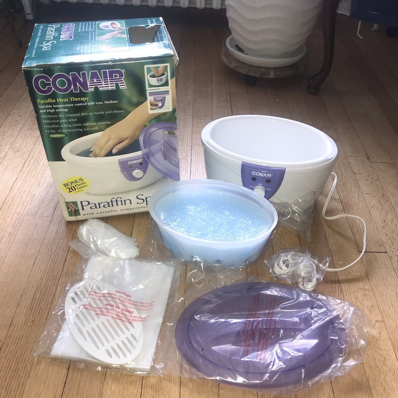 Conair Paraffin Heat home Therapy Spa variable temperature NIB new purple white